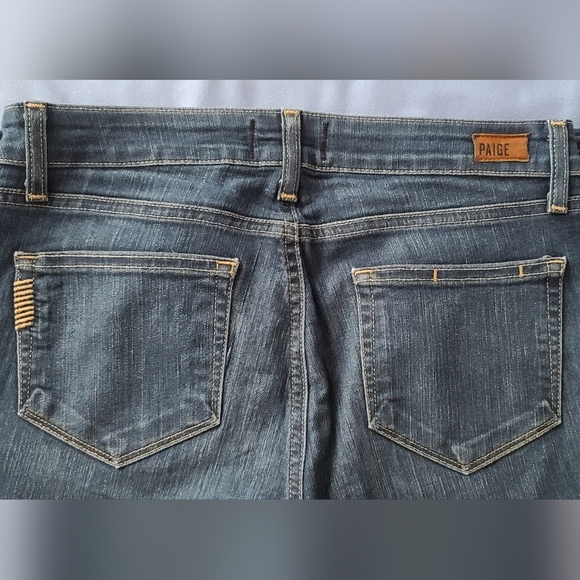 PAIGE Dark Wash Peg Ankle Zip Skinny Jeans - Picture 4 of 7